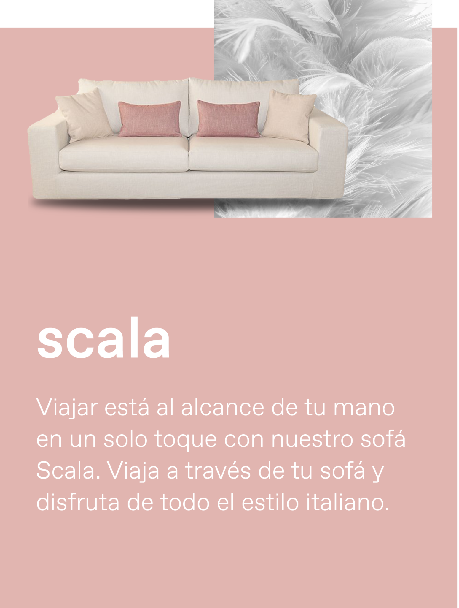 Sofá Scala — Líneas puras, confort contemporáneo.